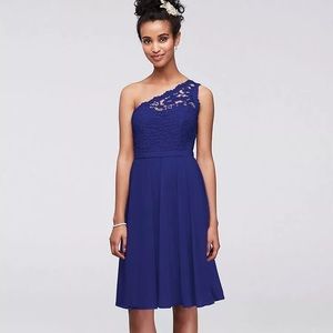David’s Bridal Cobalt Blue Dress Bridesmaid 8